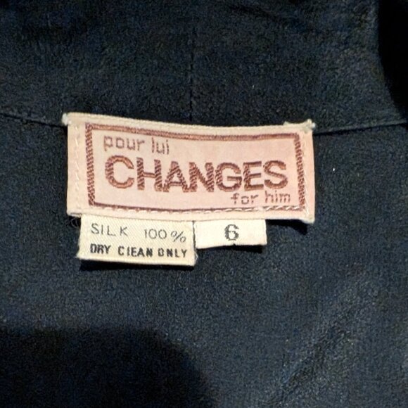 Vintage 1970's 100% Silk Polka Dot Secretary Shrt Dress SZ 6 - Picture 5 of 5